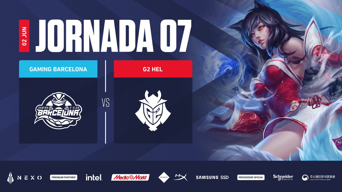 SomosLaTormenta's tweet photo. ¡Seguimos con la #LigaNexo7!

⚡@GamingBarxelona vs @G2League Hel

🎙️@luismicnk y @Abratsuki
 📺https://t.co/CshsNf6cJI https://t.co/XQVKDGXXax
