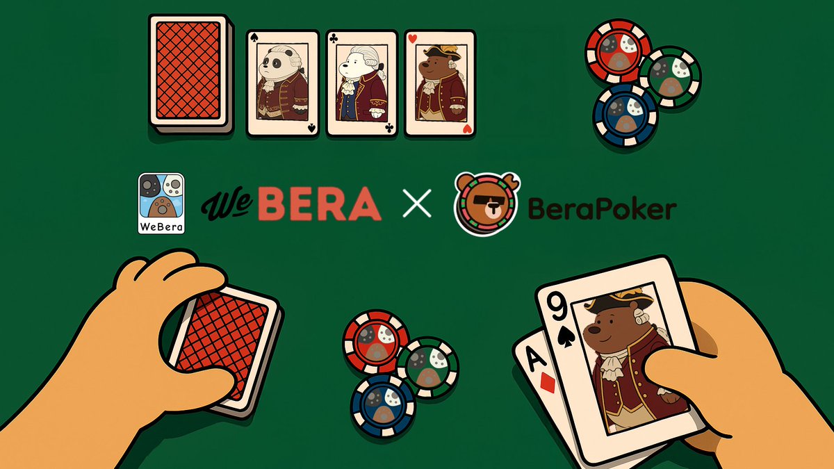 WeBera Finance (@weberafinance) on Twitter photo WeBera ๐ค <a href="/berapoker_/">BeraPoker๐ปโค๏ธ</a>
We are partnering up with our friend Bera Poker for their upcoming NFTs mint. If you are an OG bera, you know <a href="/berapoker_/">BeraPoker๐ปโค๏ธ</a>
Mint details
๐ฏ Supply: 2,652 (1,326 poker preflop hands * 2)
๐ฏ Price: TBA
๐ฏ Mint Date: TBA
๐ฏ Platform: <a href="/KingdomlyApp/">Kingdomly ๐ฐ</a>
Win 20 FCFS WeBera ๐ค <a href="/berapoker_/">BeraPoker๐ปโค๏ธ</a>
We are partnering up with our friend Bera Poker for their upcoming NFTs mint. If you are an OG bera, you know <a href="/berapoker_/">BeraPoker๐ปโค๏ธ</a>
Mint details
๐ฏ Supply: 2,652 (1,326 poker preflop hands * 2)
๐ฏ Price: TBA
๐ฏ Mint Date: TBA
๐ฏ Platform: <a href="/KingdomlyApp/">Kingdomly ๐ฐ</a>
Win 20 FCFS