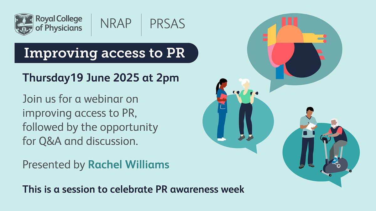 PR services accreditation scheme (PRSAS) (@praccreditation) on Twitter photo Don't forget to register for the PR awareness week community of practice!
Focusing on improving access to PR, and hosted by Rachel Williams, this will be a great opportunity for shared learning.
Register here: events.teams.microsoft.com/event/052bcddd…
#pulmrehabawareness2025 <a href="/NRAPaudit/">National Respiratory Audit Programme</a> Don't forget to register for the PR awareness week community of practice!
Focusing on improving access to PR, and hosted by Rachel Williams, this will be a great opportunity for shared learning.
Register here: events.teams.microsoft.com/event/052bcddd…
#pulmrehabawareness2025 <a href="/NRAPaudit/">National Respiratory Audit Programme</a>