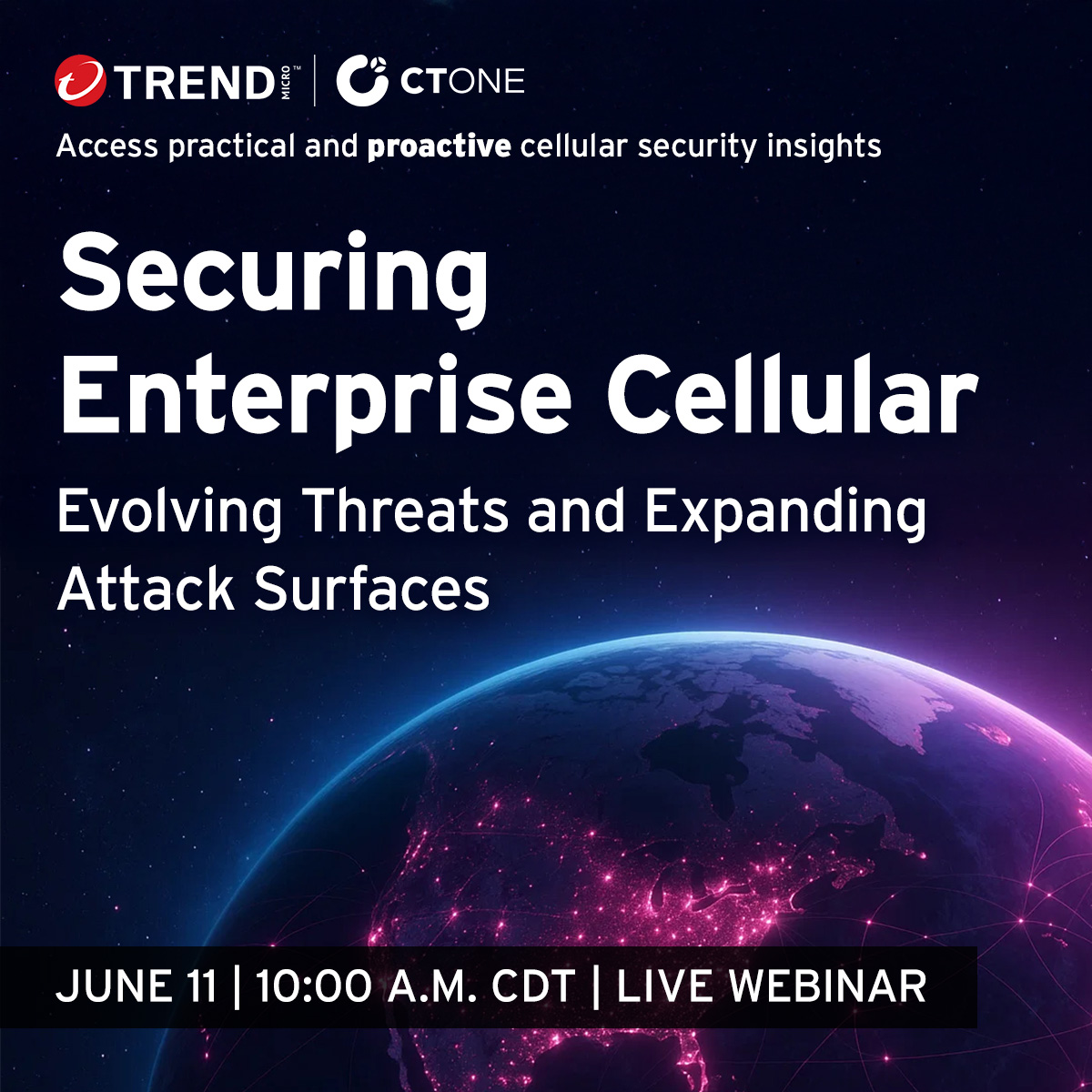 trendaisecurity's tweet photo. Join us as we spotlight the importance of communication technology (CT) security. 

Hear from Trend Micro and #CTOne experts about the latest threats and discover proactive solutions. Register now: https://t.co/69obJEhTTX 

#SecuringEnterpriseCellular https://t.co/rojLXwI5S6