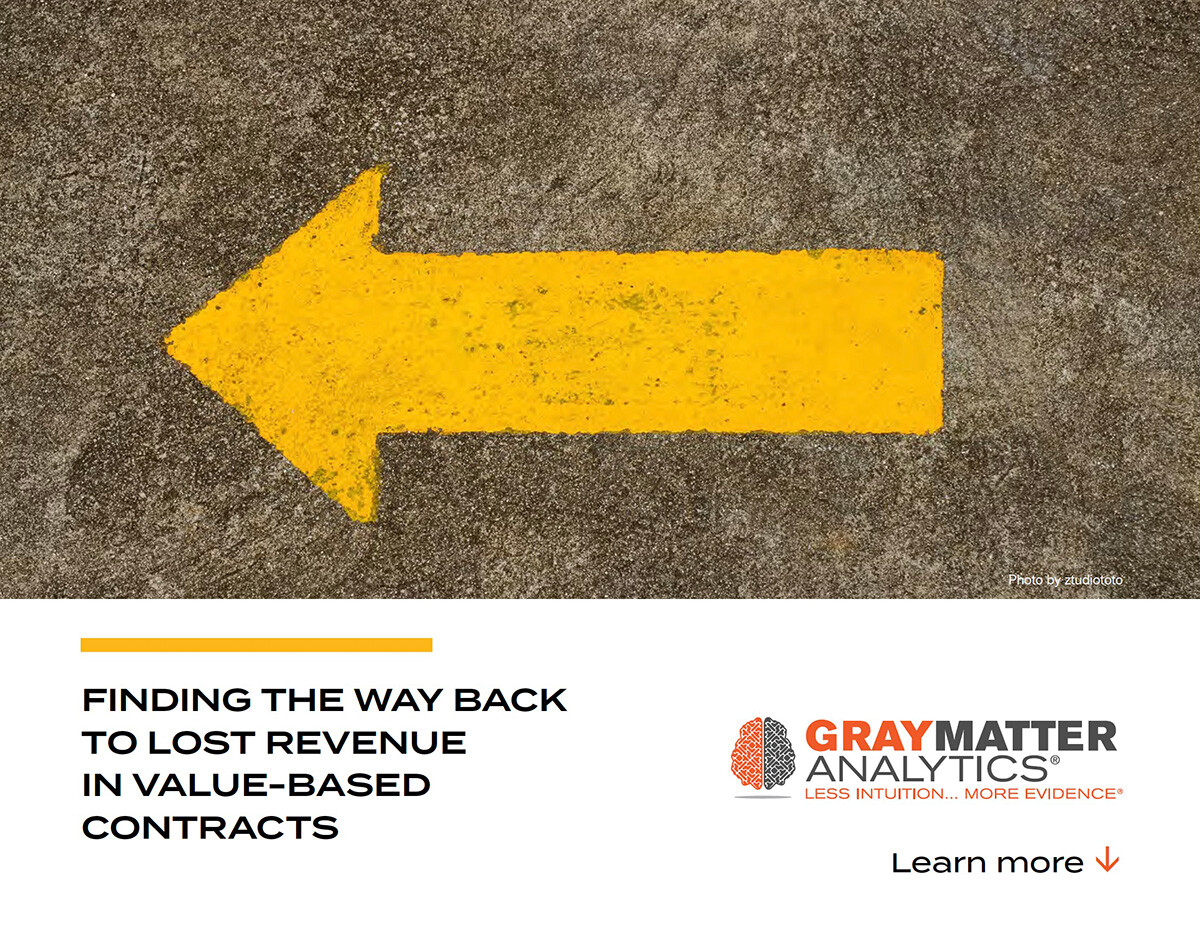 Insights from Gray Matter’s advanced analytics can trigger interventions to fill care gaps, identify at-risk individuals and optimize cost and quality.

Read “Finding the Way Back to Lost Revenue in Value-Based Contracts” to get started.  tinyurl.com/47kfus9j