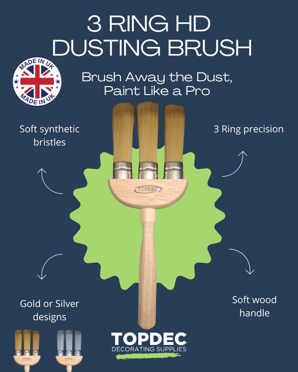 topdecbrush's tweet image. Our HD Dusting Brushes are now 20% OFF for 1 week only!
✅ Made in Britain
✅ Premium quality
✅ Built for pros

👉 Grab yours now while stock lasts:
topdecbrush.com/search?q=HD+du…

#TopdecTools #DustingBrush #DecoratorTools #MadeInBritain #ProDecorator #PaintingTools #BrushSale