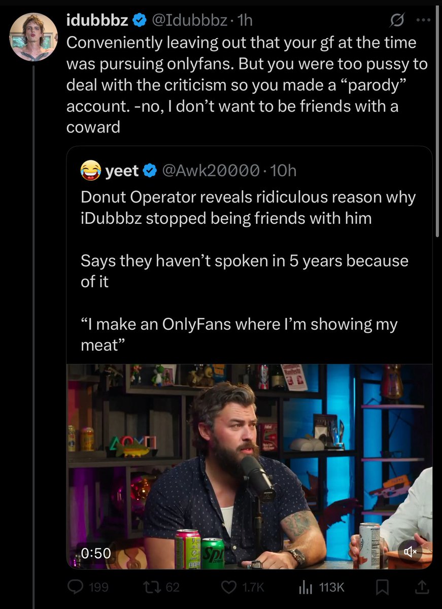 Awk20000's tweet photo. Anisa joins her husband in calling out Donut Operator after he exposed the reason iDubbbz stopped talking to him 

Claims she had a bad experience when Donut took her and Ian to a gun show  

Top replies under her tweet were not having it https://t.co/sUsZrOlhbP