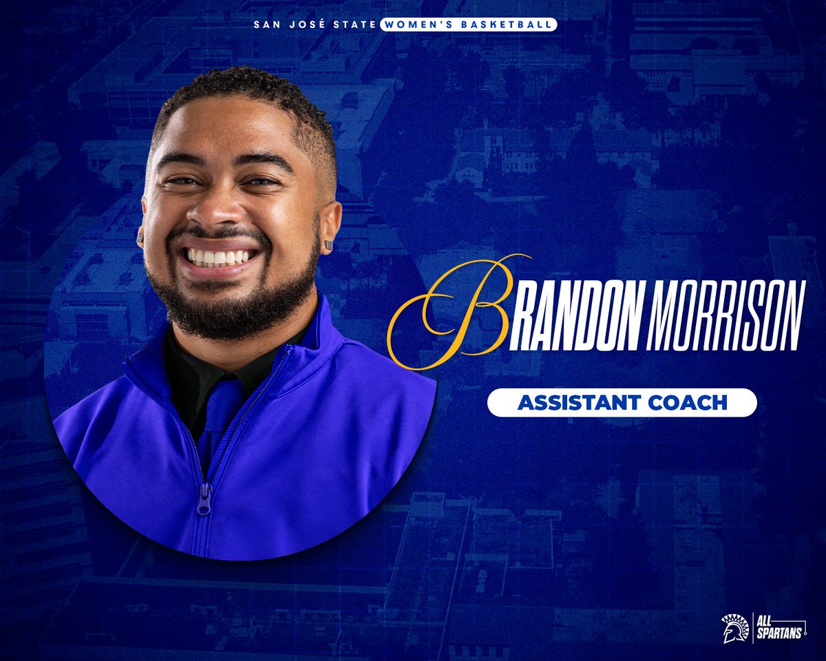 Welcome to Spartan Nation! 💙⚔️💛

We’re thrilled to add Brandon Morrison to our staff as an Assistant Coach.

#AllSpartans