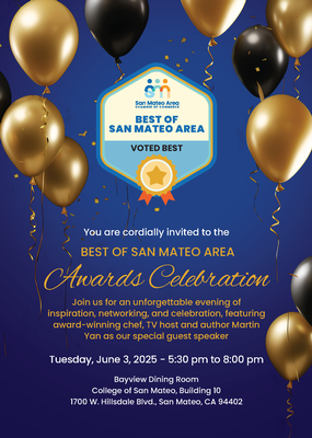 🎉 1 DAY TO GO! Join us for an unforgettable evening with Chef Martin Yan, exclusive Mayor’s Awards &amp; more surprises!
🎟️ Get your tickets: rpb.li/iGZ9
#SanMateoChamber #SanMateoBusiness