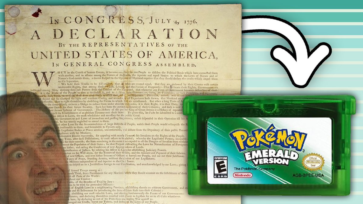 NEW VIDEO

I Stored the Declaration of Independence inside Pokemon Emerald

I'm incredibly proud of this one, please enjoy!!!

youtu.be/-H5mYovSJ-4