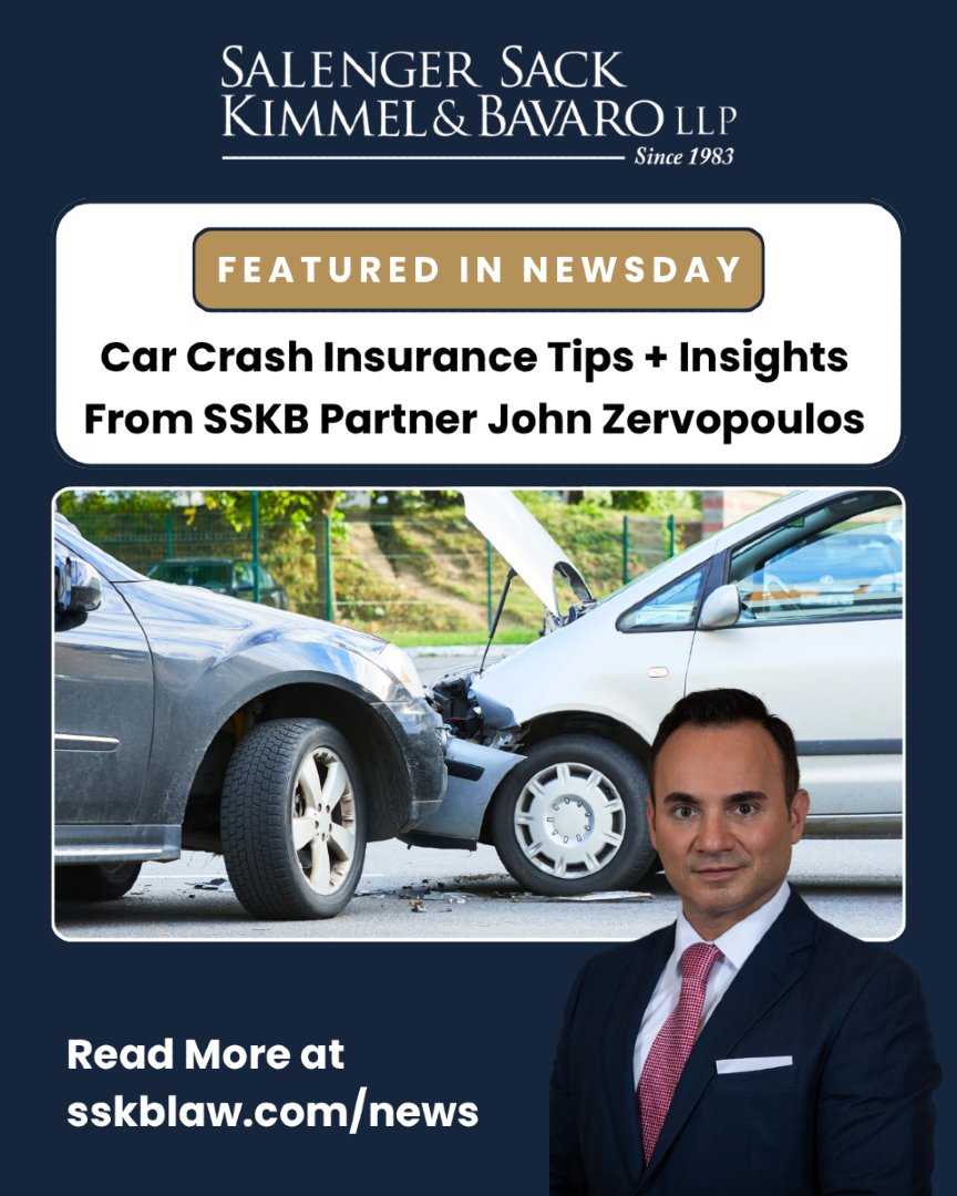 John Zervopoulos was recently quoted in Newsday, breaking down what drivers need to know about no-fault insurance, coverage limits, and protecting your finances after a crash.

Read here: hubs.li/Q03p_ZDQ0

#SSKB #Newsday #CarAccident #LongIslandLawyer #PersonalInjuryLaw