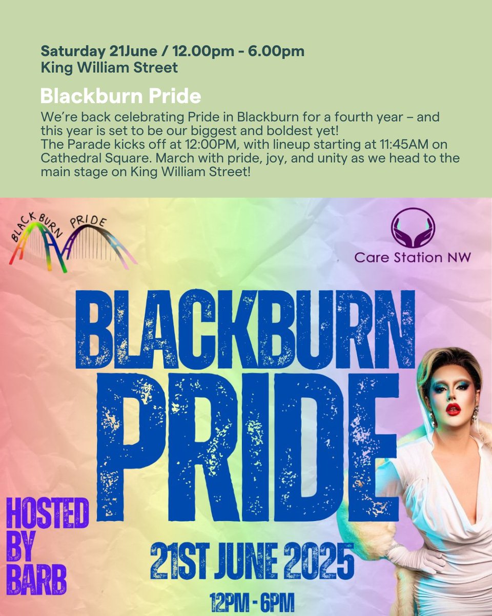 Swipe to discover all events happening in Blackburn this month 🧡💜💛❤️