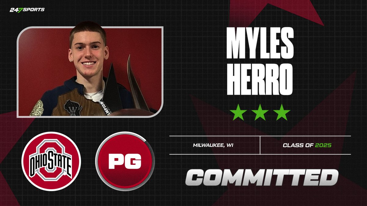 Bucknuts (@bucknuts247) on Twitter photo BOOM! #OhioState lands a commitment from 2025 guard <a href="/herromyles2/">Myles Herro</a>.
247sports.com/college/ohio-s… BOOM! #OhioState lands a commitment from 2025 guard <a href="/herromyles2/">Myles Herro</a>.
247sports.com/college/ohio-s…