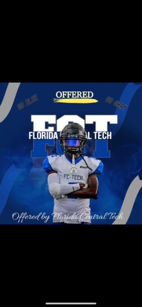 After a great conversation with <a href="/coachpepe3369/">coach pepe bayonne</a> Im beyond grateful to receive an offer from <a href="/FloridaCentral5/">Florida Central Tech Football</a> I am beyond blessed. This is just the beginning. <a href="/AltidorJonathan/">Coach Jon</a> <a href="/CoachZackGoodFB/">Zachary Good</a> <a href="/nxtrndusa/">NXTRND</a> <a href="/FAUFootball/">Florida Atlantic Football</a> <a href="/Coach_C_Fisher/">C_Fisher_</a>