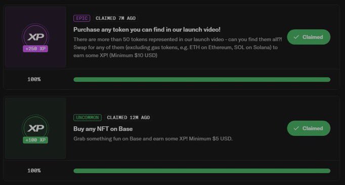 I’ve completed the task today on <a href="/opensea/">OpenSea</a> Voyage, there are two new tasks:

MORE XP MORE REWARDS

1. Buy an NFT on Base — priced over $5
Link here: opensea.io/item/base/0x2a…

2. The epic task: swap any token featuring the Opensea video - over $10 in total.

HINT: $APE $PENGU $SIBA