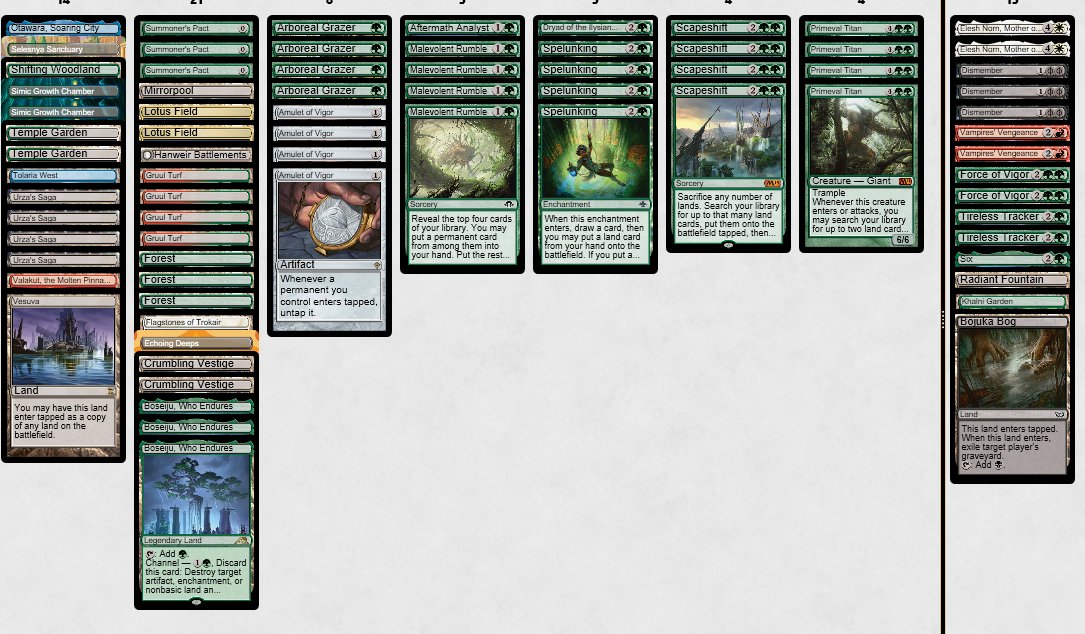 Well, 5-0 in Gold Modern league with Amulet Ft Elesh-Norn