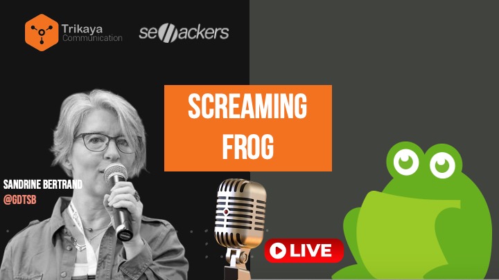 🔴#TrikayaLive -📷⏱️ Mardi 3 juin à 15h 📷📷 #SEO #Tool : 🐸Dressage de Grenouille : On décortique Screaming Frog ensemble ! 🐸 
Outil indispensable mais souvent peu exploité,  Screaming Frog n'aura plus de secrets pour vous !  
#seo #screamingfrog

📷 RT / Partagez !📢