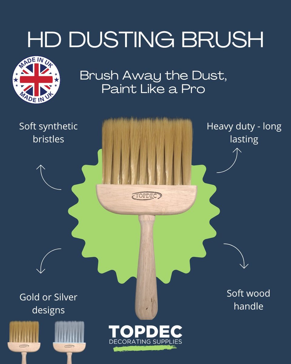 topdecbrush's tweet image. Our HD Dusting Brushes are now 20% OFF for 1 week only
✅ Made in Britain
✅ Premium quality
✅ Built for pros

👉 Grab yours now while stock lasts:
topdecbrush.com/search?q=HD+du…

#TopdecTools #DustingBrush #DecoratorTools #MadeInBritain #ProDecorator #PaintingTools #BrushSale #Topdec