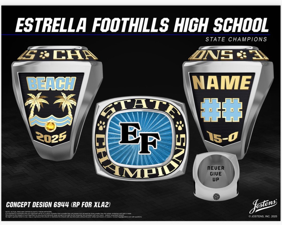 Final design is in! Beach rings! 🏐🏝️🏆