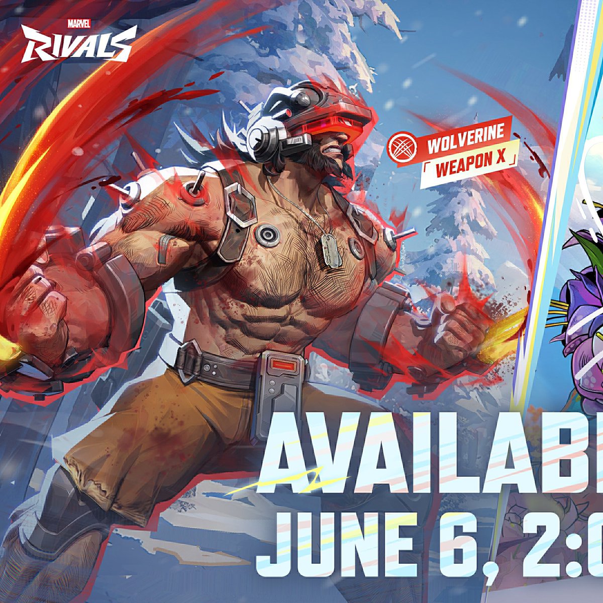 RivalsAssembled's tweet photo. New Wolverine "WEAPON X" Skin
๐ Available from June 5 at 7:00 PM PDT. https://t.co/jQwYaZUSrV