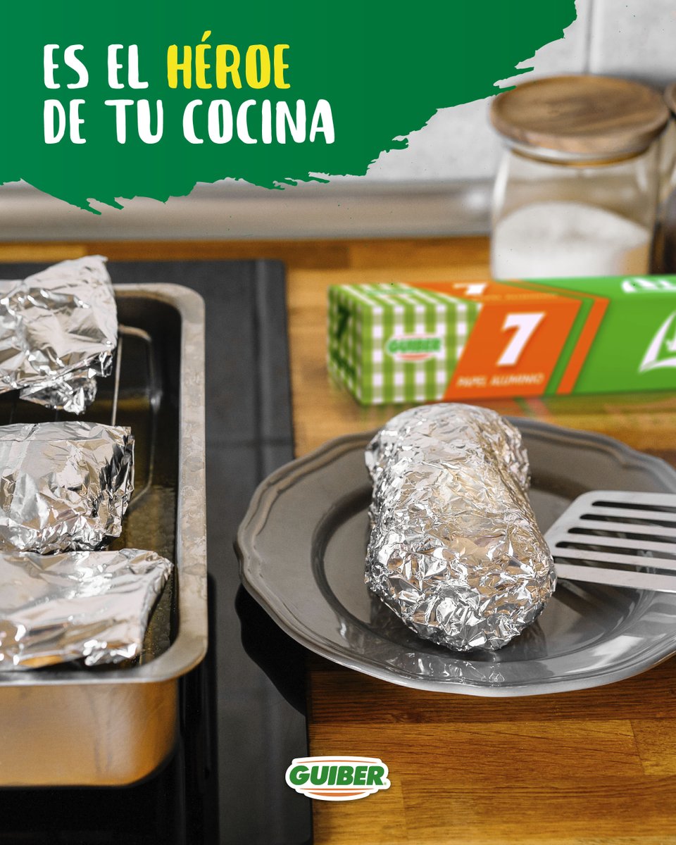 guibermx's tweet photo. Fuerte, resistente y siempre está listo para salvarte en la cocina 🦾

#Guiber #PapelAluminio #Alusin #MeHaceLaVidaFacil https://t.co/xFRkFzxwJq