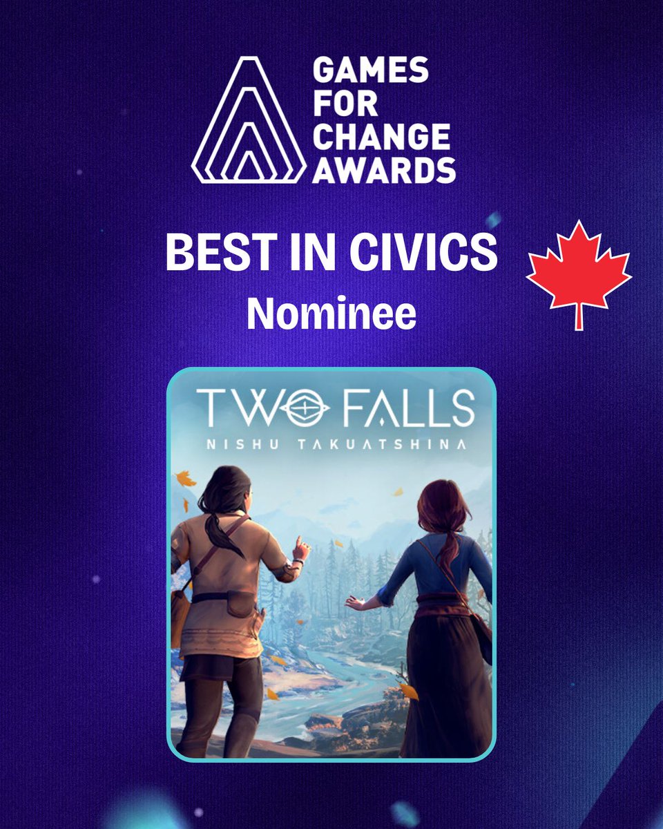 Canadian Game Awards (@cgameawards) on Twitter photo ๐ <a href="/TwoFalls/">๐ฎ Two Falls - Nishu Takuatshina ๐ฒ OUT NOW</a> (Nishu Takuatshina) by Unreliable Narrators Studio is nominated for Best in Civics at the @g4c Awards
This Indigenous-led game explores powerful themes of identity and reconciliation
๐ Proud to see it represent Canada on the global stage!
#G4C2025 ๐ <a href="/TwoFalls/">๐ฎ Two Falls - Nishu Takuatshina ๐ฒ OUT NOW</a> (Nishu Takuatshina) by Unreliable Narrators Studio is nominated for Best in Civics at the @g4c Awards
This Indigenous-led game explores powerful themes of identity and reconciliation
๐ Proud to see it represent Canada on the global stage!
#G4C2025