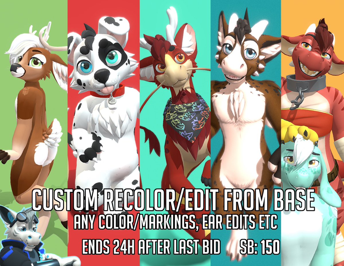 Open for 1 custom base edit/recolor c:

furaffinity.net/view/61092199/

#furry #VRChat