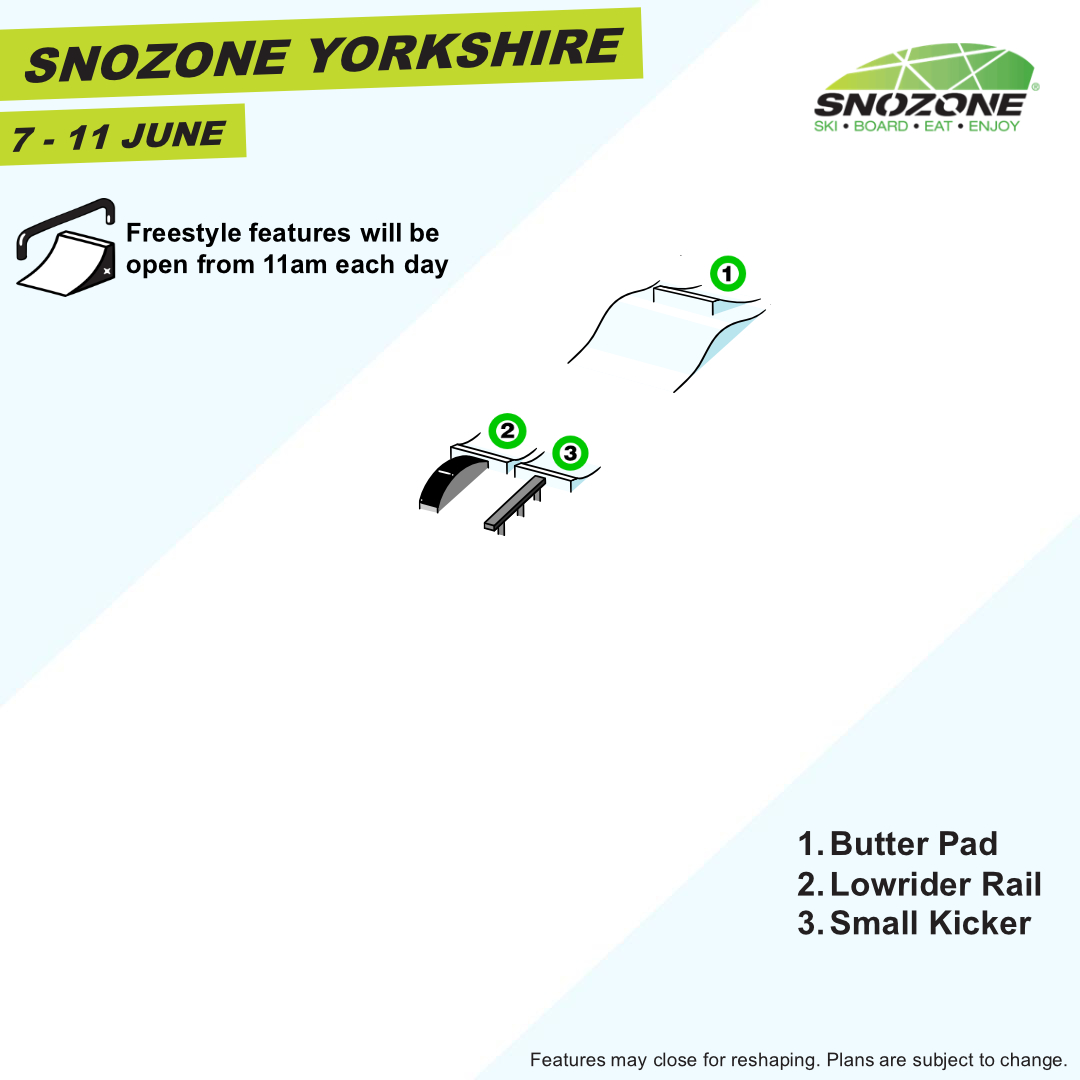 Check out this week's park plan for Snozone Yorkshire!
Swipe to see the features that will be out from the 7th to the 11th for you to enjoy!

See you on the slopes