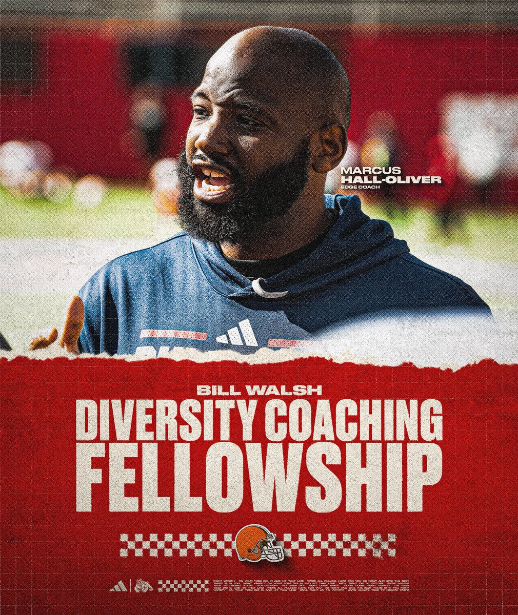 Fresno State Football (@fresnostatefb) on Twitter photo Edge coach <a href="/mhalloliver/">Marcus Hall-Oliver</a> has been selected for the Bill Walsh Diversity Coaching Fellowship with the Cleveland Browns‼️
Congratulations Coach 🤝
<a href="/Browns/">Cleveland Browns</a> Edge coach <a href="/mhalloliver/">Marcus Hall-Oliver</a> has been selected for the Bill Walsh Diversity Coaching Fellowship with the Cleveland Browns‼️
Congratulations Coach 🤝
<a href="/Browns/">Cleveland Browns</a>