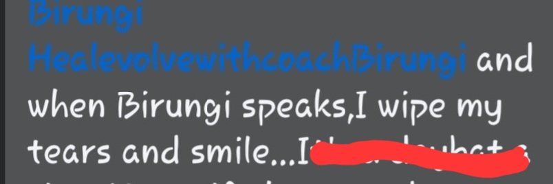 Well you can not deliver what you did not conceive.

I am grace to turn pain to joy , there is no need of you dying in silence #TalktoBirungi you will not regret.
From tears to smiles 😃 .