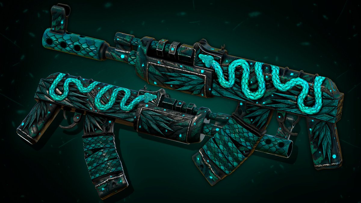 New skin - Serpent Night

[AQUA] - steamcommunity.com/sharedfiles/fi…
[GREEN] - steamcommunity.com/sharedfiles/fi…

Collaboration with Z1hann 

#Rust #Skin #steamworkshop #facepunch
<a href="/gerrmanman/">ThatGermanGuy</a> <a href="/HedgesnVideos/">Hedge</a>