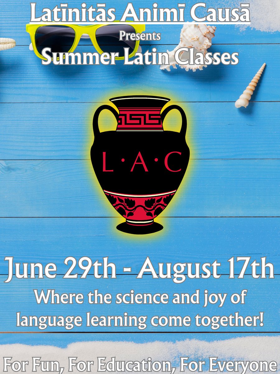 *Summer courses available at Latinitas Animi Causa*

What sets us apart?
✔️ Friendly, expert instructors
✔️ Small class sizes
✔️ Focus on input, not pressure
🧠 Practice based on research and science
🎙️ Active engagement
💻 Real-time community

Ecce: habesnelac.com/courses
