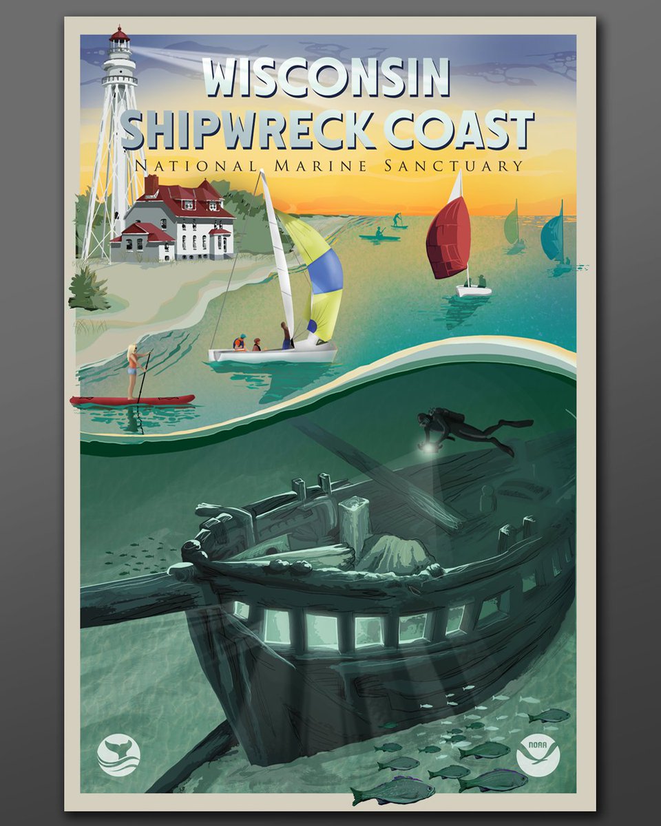#NEW: Check out our latest #SaveSpectacular commemorative poster, featuring Wisconsin Shipwreck Coast National Marine Sanctuary!

Take a look for yourself and download the poster today:
sanctuaries.noaa.gov/posters/wiscon…