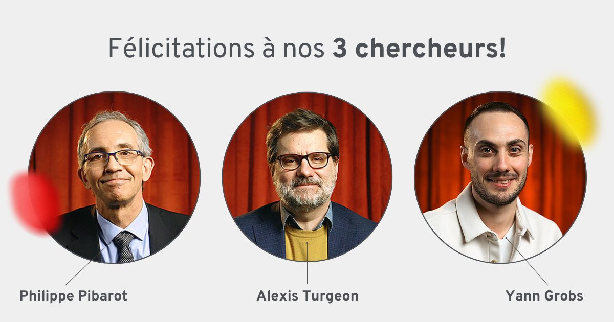 👏L’Université Laval a récompensé fin mai 12 membres de sa communauté en leur remettant les Prix d'excellence en recherche, création et innovation. Parmi les lauréats, trois chercheurs de notre Faculté se sont distingués 👇
bit.ly/44XdMvB