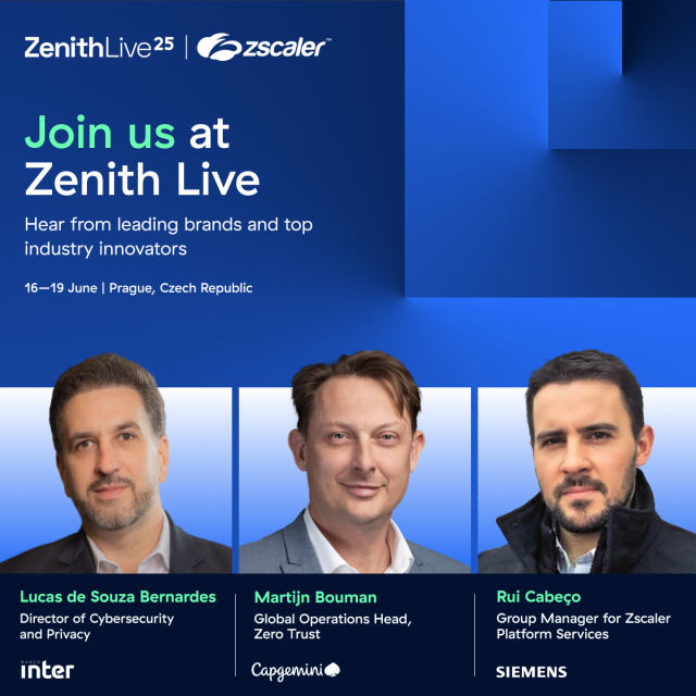 EmmaC969's tweet photo. We’ve announced three great transformation keynote speakers for #ZL25 in Prague! Banco Inter, Capgemini, and Siemens will be taking the stage to share their #ZeroTrust journeys, lessons learned, and valuable insights. Grab your spot here → https://t.co/X4ky7GA1QS https://t.co/U4n4kIgsdT