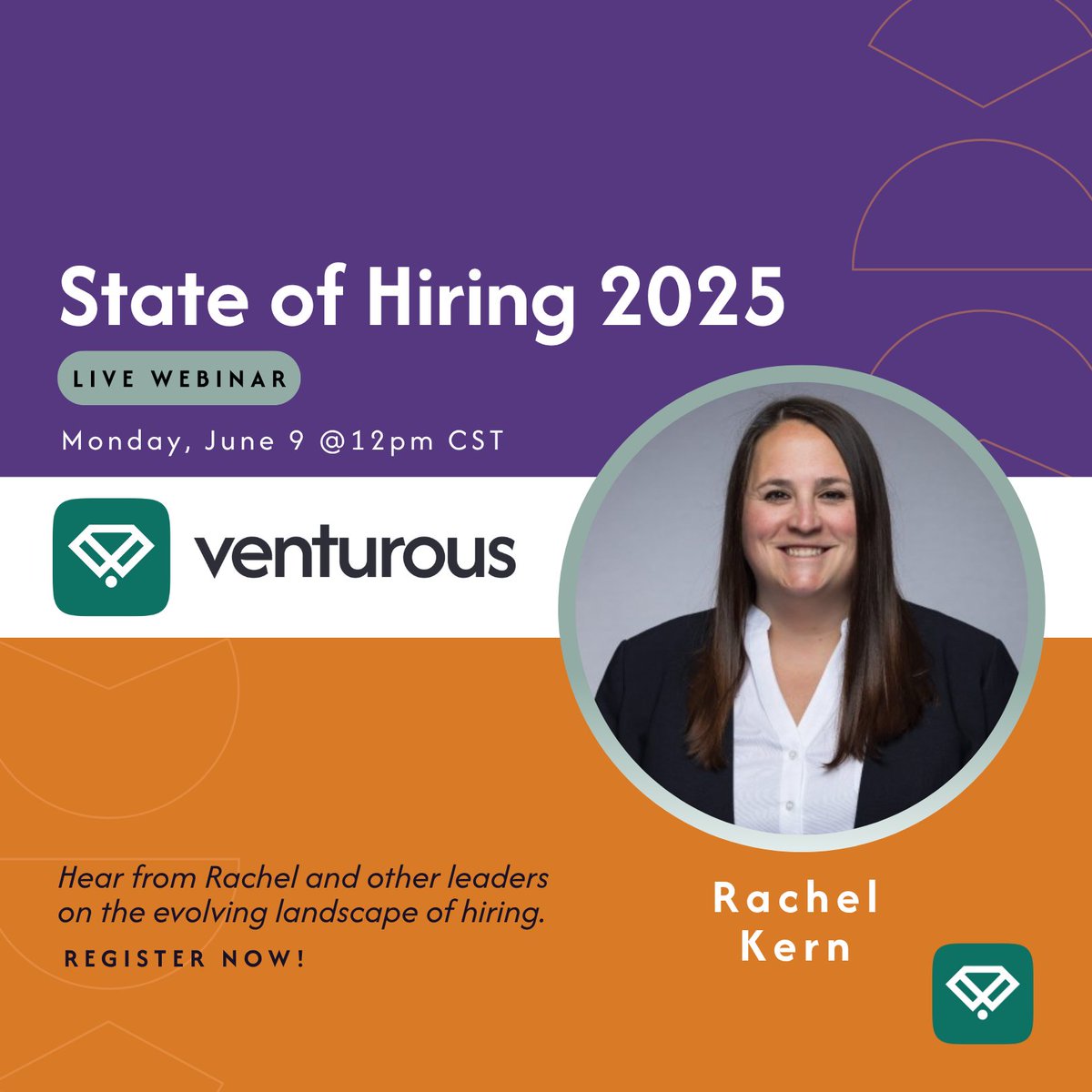 ⭐️ Panelist Spotlight⭐️

Meet Rachel Kern, SVP at First Trust Capital Partners.

🗓 Join us June 9 at 12 PM CST for The State of Hiring.

Save your seat → bit.ly/stateofhiringw…