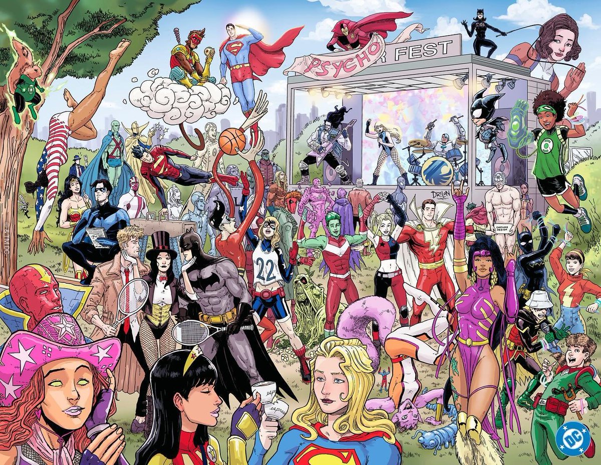 MaleLoveBR's tweet photo. DC on Instagram: "How many iconic pop culture moments can you spot?"
Artwork by Andrew Drillon (https://t.co/3Zs90t62vh)

(DC quietly outing #Batman as bi for #Constantine)

#Superman #JonKent #Peacemaker #Pacificador #Bunker #JohnConstantine #NegativeMan #Challengers https://t.co/weI2dbujil