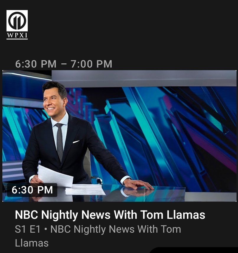 Good luck Tonight <a href="/LlamasNBC/">Tom Llamas</a>. 

<a href="/NBCNightlyNews/">NBC Nightly News with Tom Llamas</a> <a href="/NBCNews/">NBC News</a> <a href="/WPXI/">WPXI</a>