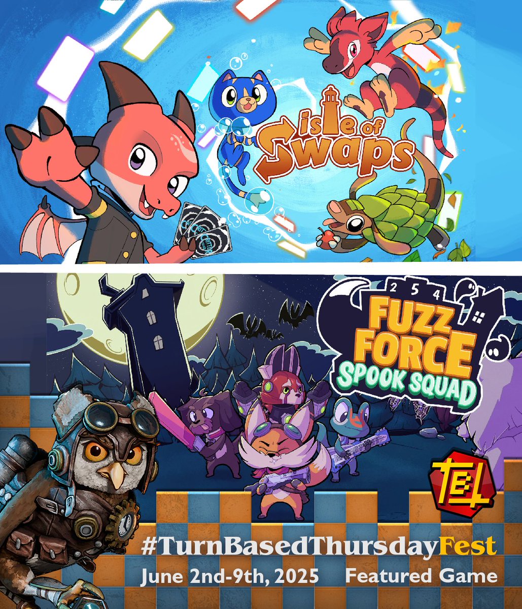 It's #TurnBasedThursdayFest time and that means it's time for sales!
30% off for Isle of Swaps and 50% off for Spook Squad!

Don't just buy my games though, there's a bunch of gems on sale too