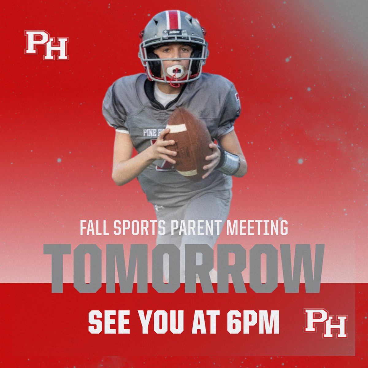 We will be in the auditorium. Meeting is designed for parents.
