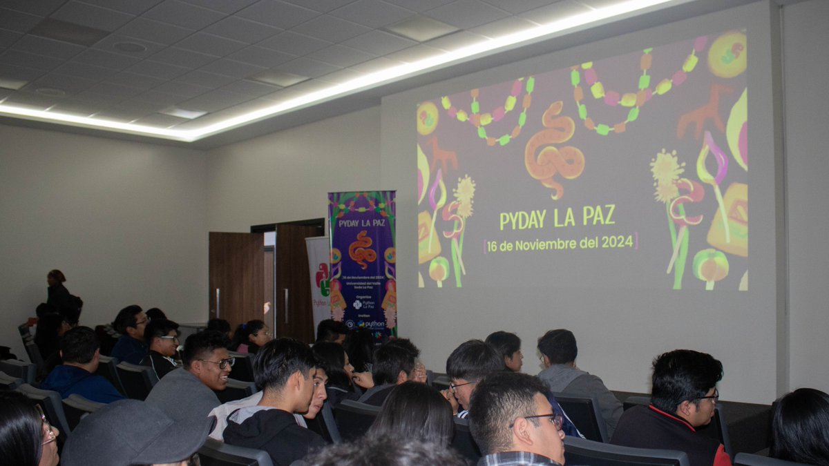 pydaylapaz's tweet image. Así arrancó PyDay La Paz 2024 🐍 💡
Con una comunidad reunida, lista para compartir, conectary vivir un día Pythonico 🐍📢
#PyDayLaPaz2024 #python #techevent #codinglife #devcommunity #code