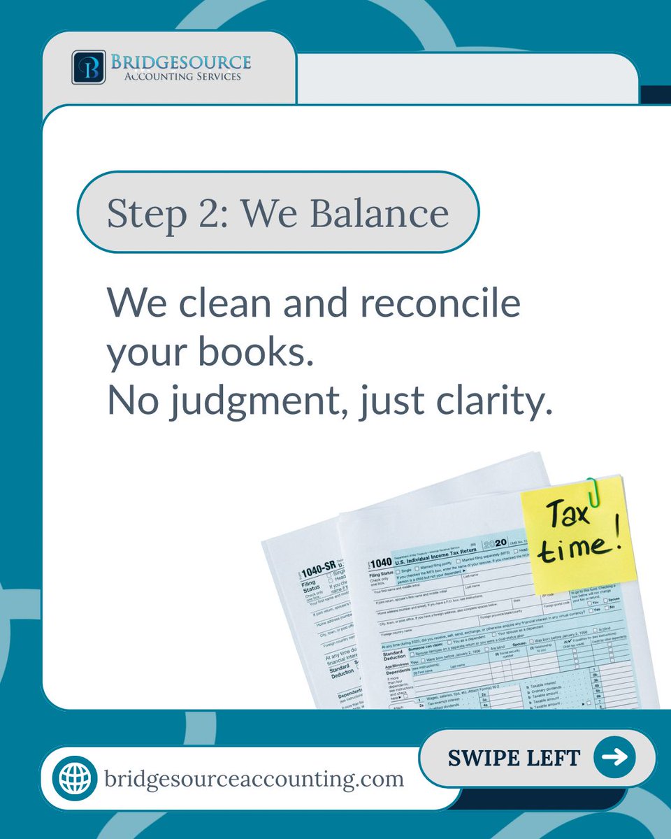 ConneXionHUB's tweet image. 𝗔𝗥𝗘 𝗬𝗢𝗨𝗥 𝗕𝗨𝗦𝗜𝗡𝗘𝗦𝗦 𝗙𝗜𝗡𝗔𝗡𝗖𝗘𝗦 𝗔 𝗠𝗘𝗦𝗦?
Bridgesource Accounting Services can help.
𝗗𝗶𝗻𝗮𝗵 𝗜𝗱𝗮𝗻-𝗕𝗶𝗻𝗲𝘆, 𝗖𝗣𝗔, 𝗖𝗚𝗠𝗔, 𝗠𝗕𝗔
703-782-9898
info@bridgesourceaccounting.com
calendly.com/bridgesourceac…
bridgesourceaccounting.com

#CFOInsights
