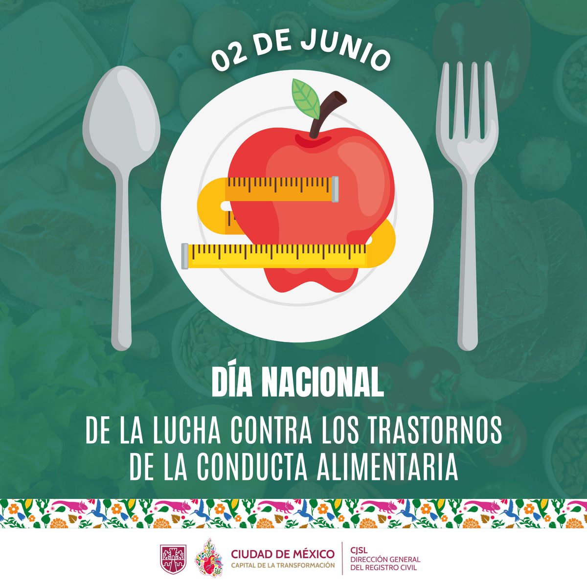 𝗗𝗶́𝗮 𝗡𝗮𝗰𝗶𝗼𝗻𝗮𝗹 𝗱𝗲 𝗹𝗮 𝗟𝘂𝗰𝗵𝗮 𝗰𝗼𝗻𝘁𝗿𝗮 𝗹𝗼𝘀 𝗧𝗿𝗮𝘀𝘁𝗼𝗿𝗻𝗼𝘀 𝗱𝗲 𝗹𝗮 𝗖𝗼𝗻𝗱𝘂𝗰𝘁𝗮 𝗔𝗹𝗶𝗺𝗲𝗻𝘁𝗮𝗿𝗶𝗮 (𝗧𝗖𝗔). Su objetivo es sensibilizar sobre la prevención, detección y tratamiento de los TCA, que afectan principalmente a jóvenes.