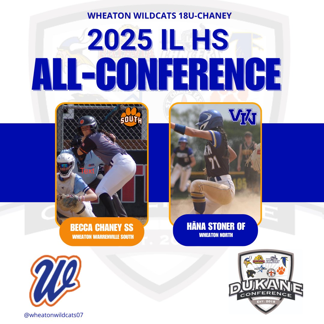 HUGE CONGRATS to Wildcats and Dukane Softball All-Conference selections, <a href="/Becca_chaney09/">Becca Chaney 2026</a> and @hanastoner07. Incredible job ladies...now go make a deep run at state! <a href="/USSSAFastpitch/">USSSA Fastpitch</a> #softball