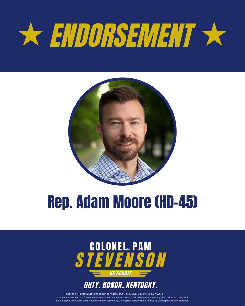 ColPamStevenson's tweet image. Happy to share our first wave of endorsements!
