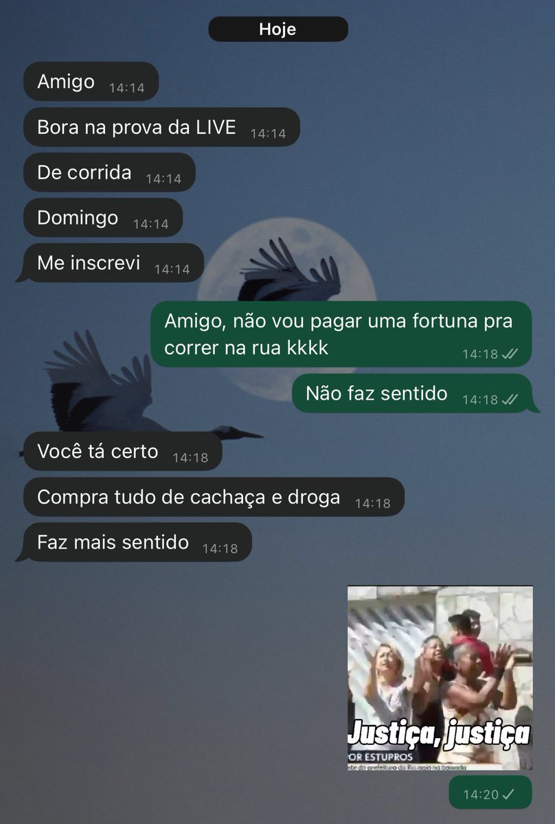 Fui recusar um convite pra correr e levei um feche