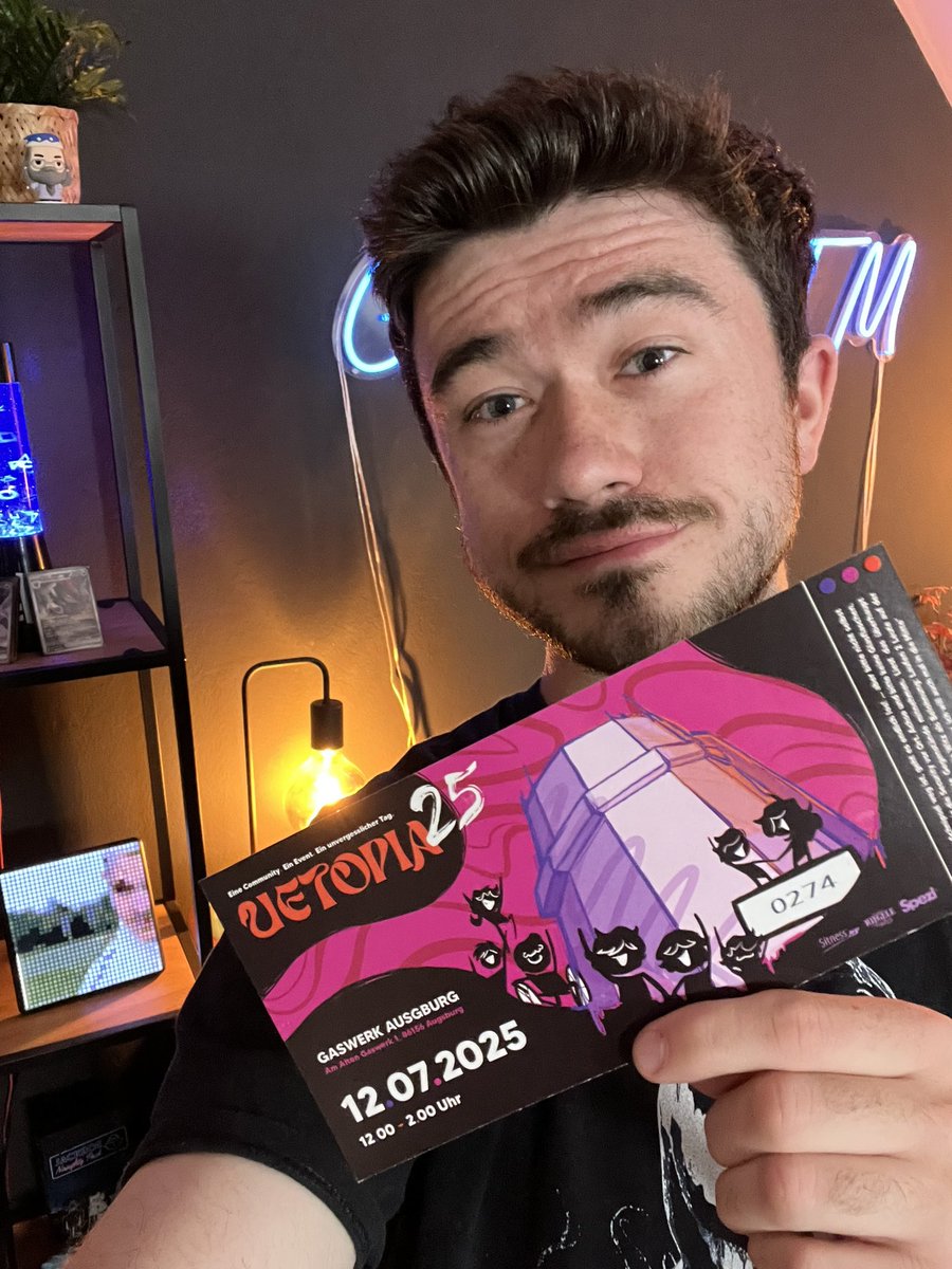 #UETOPIA 2025 - ICH BIN DABEI! 🥳

Dieses Jahr bin ich zum ersten Mal auf der #uetopia2025 von <a href="/Huebi_LP/">Huebi</a>!
Ich freue mich schon, viele bekannte Namen und Gesichter, die ich nur aus Streams und Chats kenne, dort anzutreffen! 🔥

Wer von euch ist denn auch alles am Start? 👀