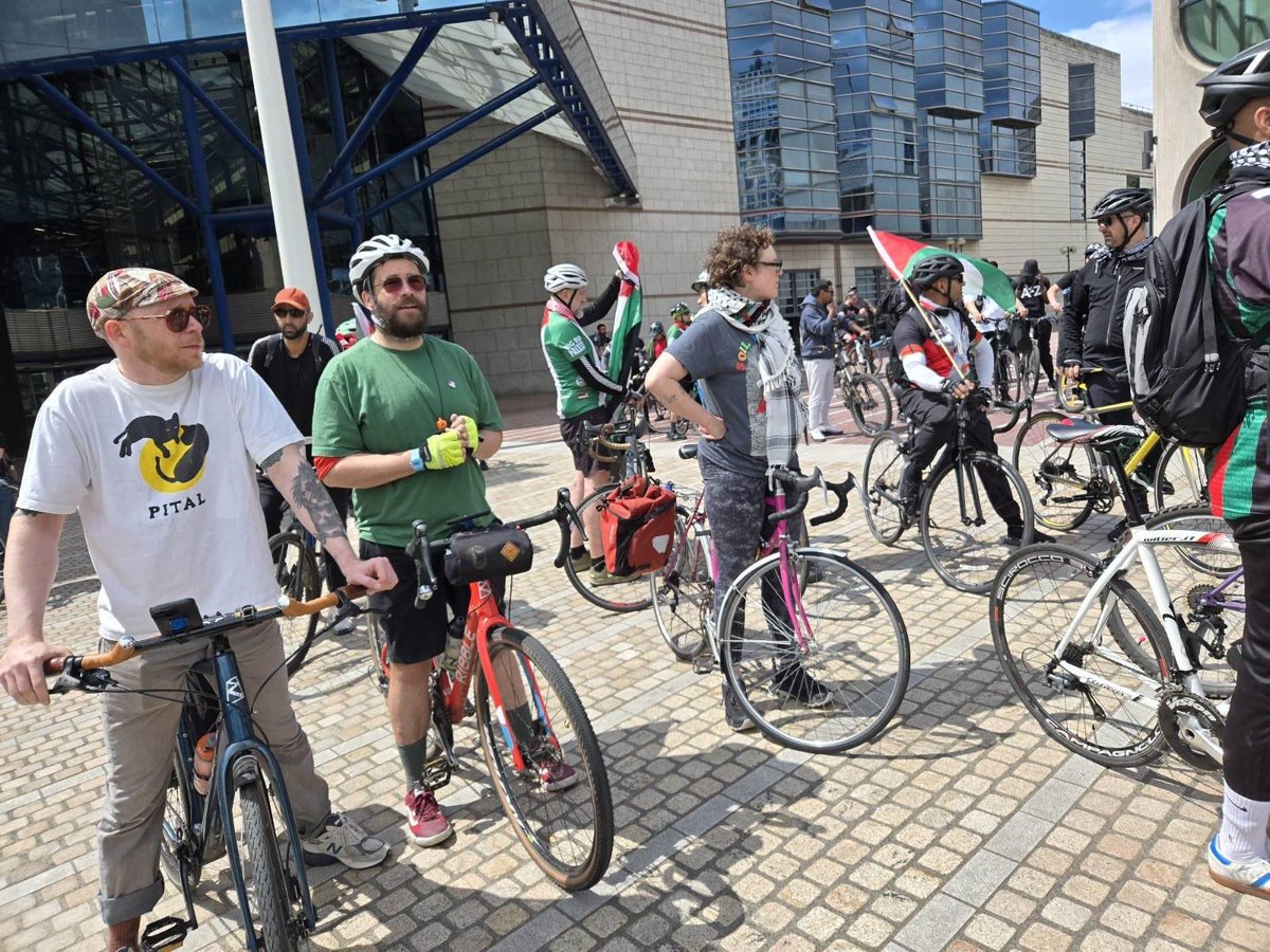 bigride4pal's tweet photo. Images from our #RideForPalestine in #Birmingham over the weekend.
#RideForGaza #EndTheGenocide #BigRide25 https://t.co/P6GSa7DHhh