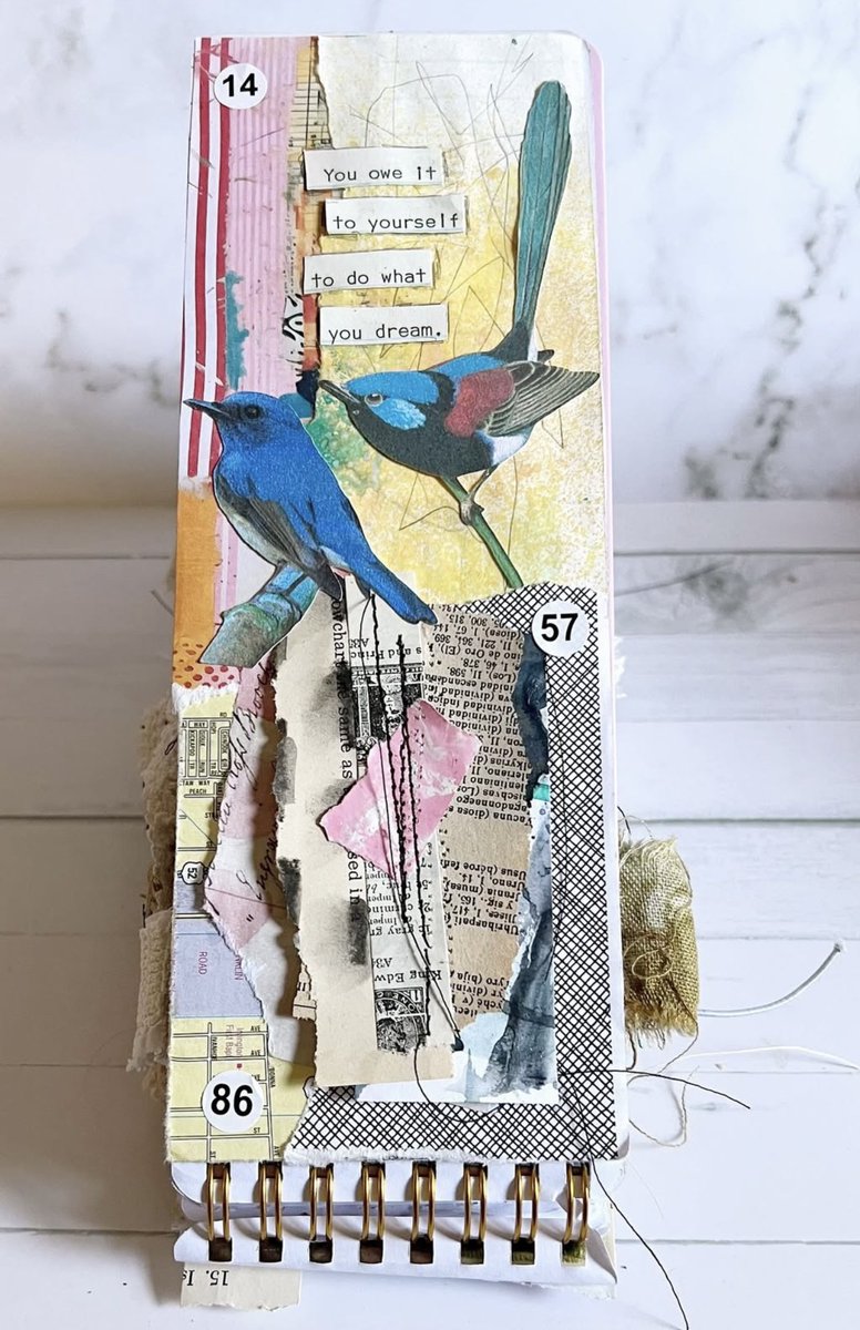 KirbyWolff's tweet photo. Over on Instagram my mom just finished an incredibly impressive 100 days of collages!

If you’re into this kind of artwork you should go follow her @ wolffpak3 on IG https://t.co/N5aFfeyruI