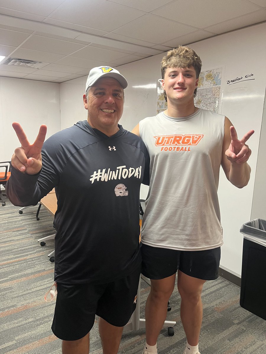 Konrad Zwicke (@zwicke_konrad34) on Twitter photo Thank you for the great camp and work we put in today <a href="/Coach_Barela/">Mike Barela</a>! Enjoyed getting to walk around the place after, take a look at the future facilities and talk about my potential future at <a href="/UTRGVFootball/">UTRGV Football</a>! #RallyTheValley #VsUp✌️
<a href="/coachryanpriem/">Coach Priem</a> <a href="/CoachMatt_Green/">Matt Green</a> Thank you for the great camp and work we put in today <a href="/Coach_Barela/">Mike Barela</a>! Enjoyed getting to walk around the place after, take a look at the future facilities and talk about my potential future at <a href="/UTRGVFootball/">UTRGV Football</a>! #RallyTheValley #VsUp✌️
<a href="/coachryanpriem/">Coach Priem</a> <a href="/CoachMatt_Green/">Matt Green</a>