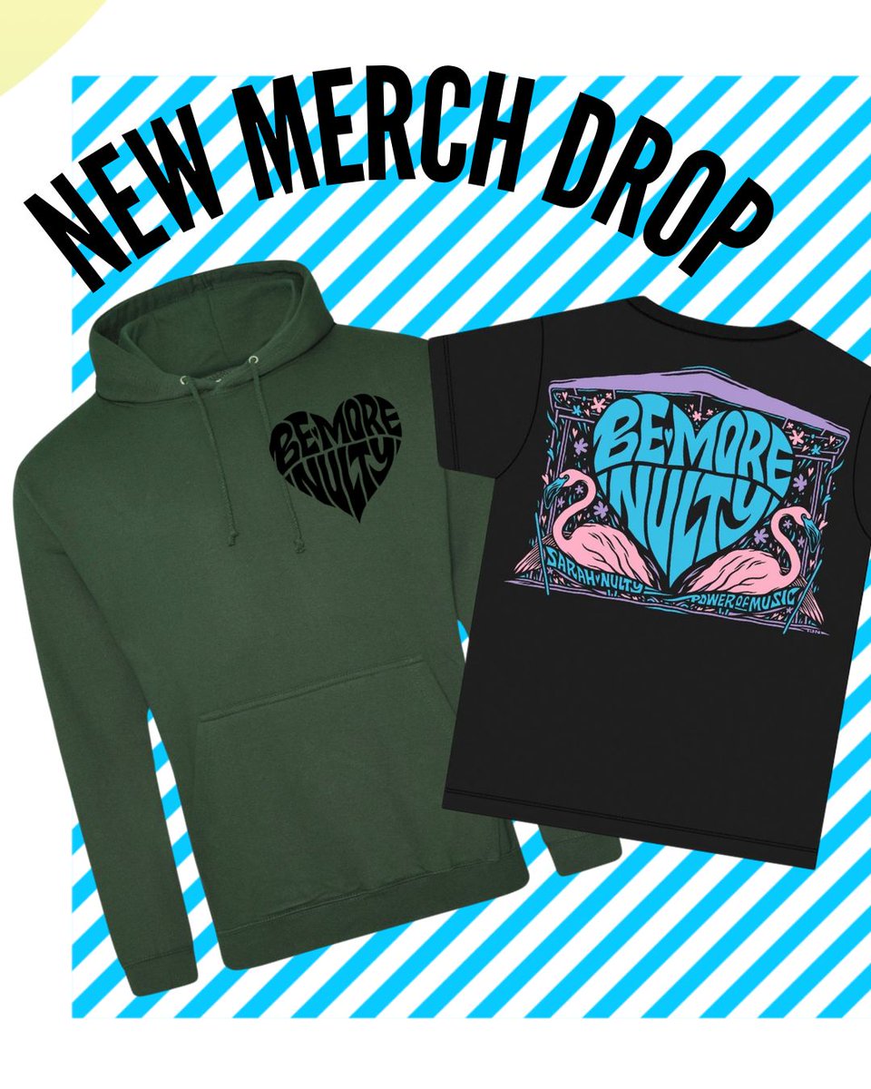 bemorenulty's tweet photo. 🔥 NEW MERCH DROP! 🔥 Get festival-ready with our brand new 2025 hoody & t-shirt designs! 🎶 This year’s #BeMoreNulty tee features the iconic heart & flamingo artwork by the incredible Tom J Newell🦩
Limited stock — don’t miss out ➡️ https://t.co/pN59zEnrjd https://t.co/UsEZY572j6