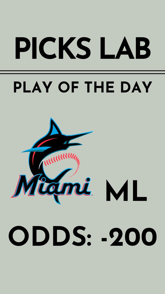 Pickslabvip's tweet image. Marlins ML (-200)
This fish is swimming upstream and we’re riding the current 🐟
Miami ML locked in!
Odds: -200
Let’s keep the streak alive 🔒
#Marlins #MLB #PicksLab
🔁 RT if you trust the fish!