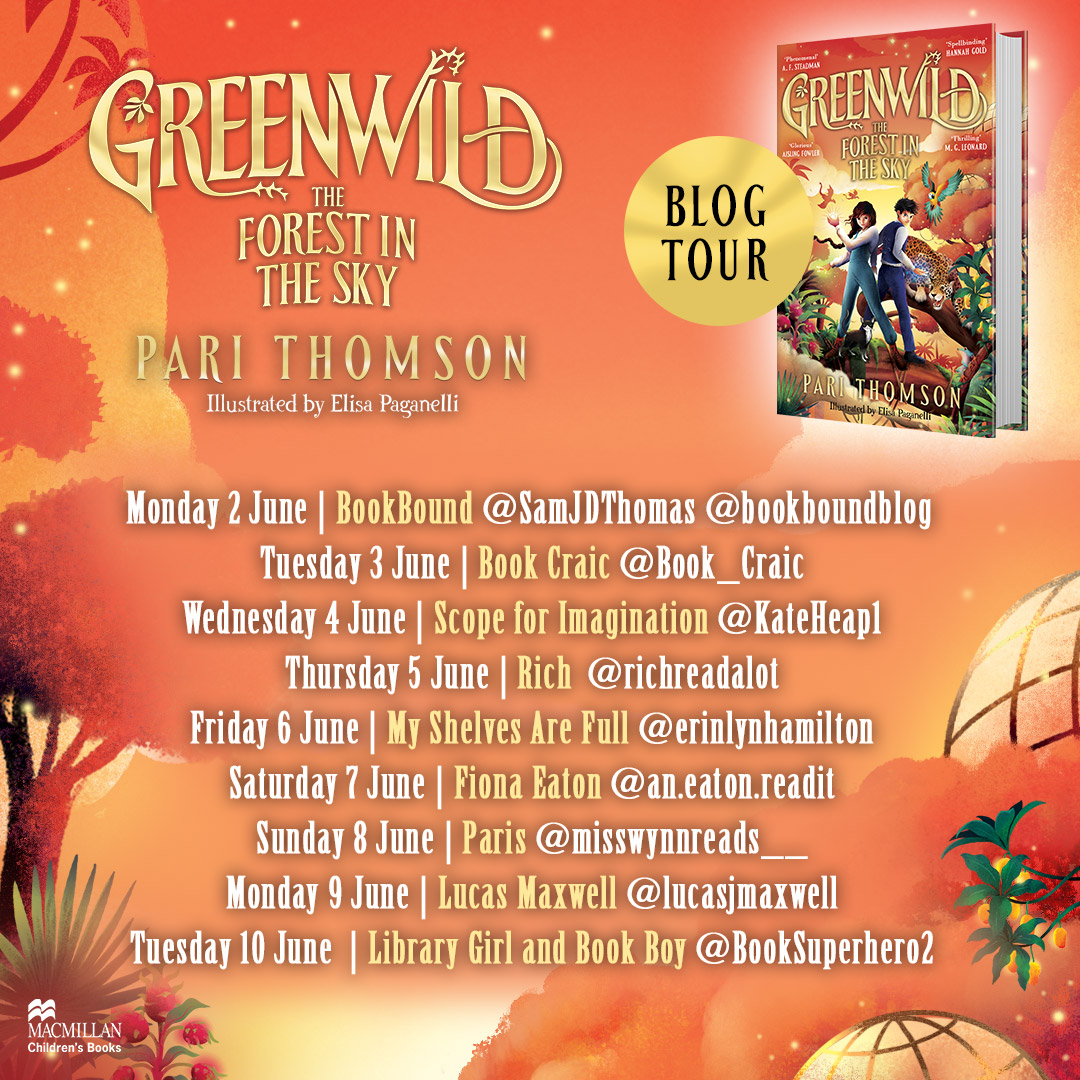 Samantha Thomas (BookBound) (@samjdthomas) on Twitter photo I am delighted to be kicking off the blog tour for <a href="/PariThomson/">Pari Thomson</a>'s #GreenwildTheForestInTheSky <a href="/MacmillanKidsUK/">Macmillan Children's Books</a> with stunning illustrations from the book, stunningly depicted by Elisa Paganelli, with my review too:
samjdthomas.home.blog/2025/06/02/gre… I am delighted to be kicking off the blog tour for <a href="/PariThomson/">Pari Thomson</a>'s #GreenwildTheForestInTheSky <a href="/MacmillanKidsUK/">Macmillan Children's Books</a> with stunning illustrations from the book, stunningly depicted by Elisa Paganelli, with my review too:
samjdthomas.home.blog/2025/06/02/gre…