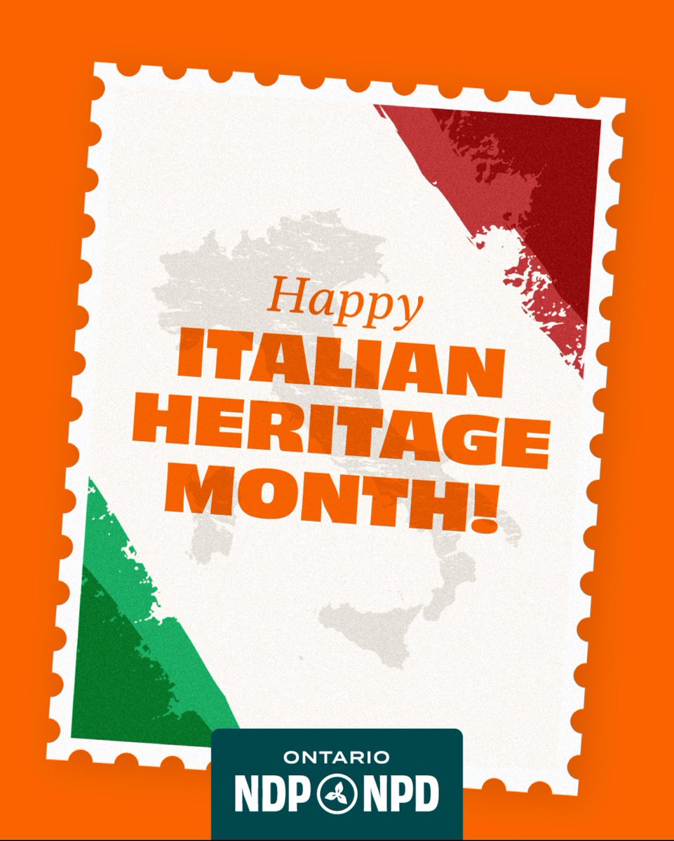 Happy Italian Heritage Month! We celebrate the Italian community and its contributions to Ontario! #italianheritagemonth